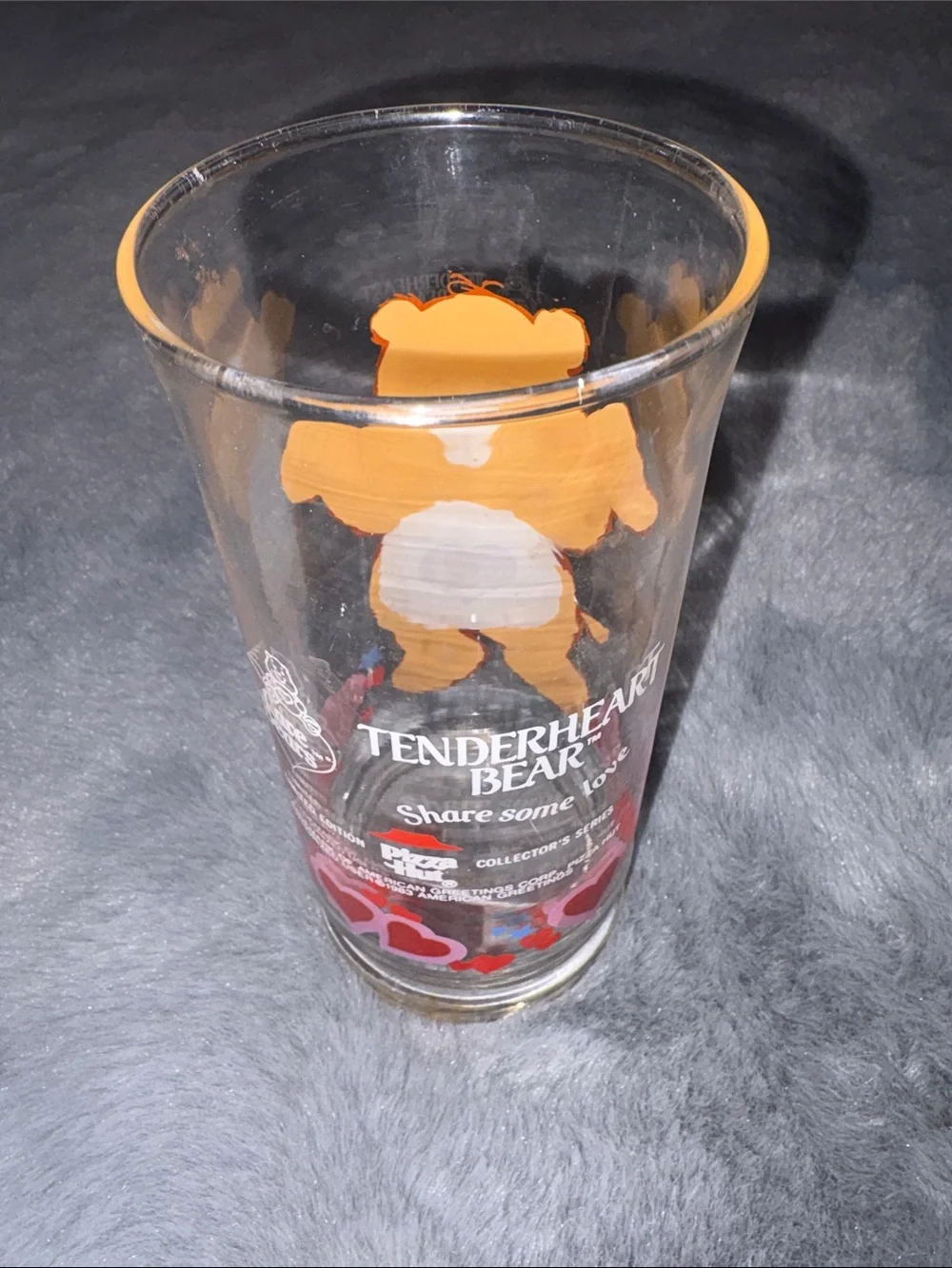 Vintage 1983 Care Bears TENDERHART Beverage Tumbler Pizza Hut Promo